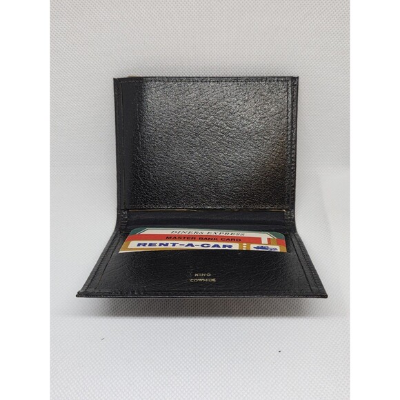 Vintage King Leather's Wallet Black Buffalo Grain (New In Box With Papers) - Picture 1 of 3